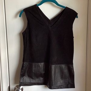 Suede Top with Leather Bottom